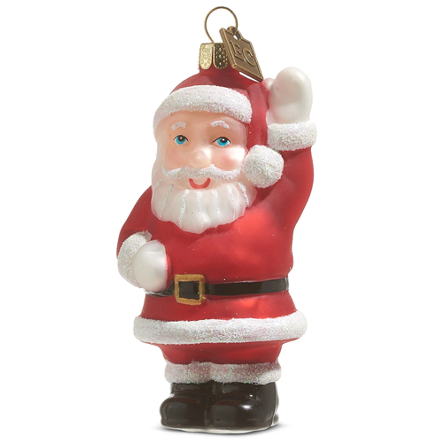 Raz Eric Cortina 3.5" Or 8" Waving Santa Blow Mold Glass Christmas Ornament 5 Raz Eric Cortina 3.5" Or 8" Waving Santa Blow Mold Glass Christmas Ornament - Image 3