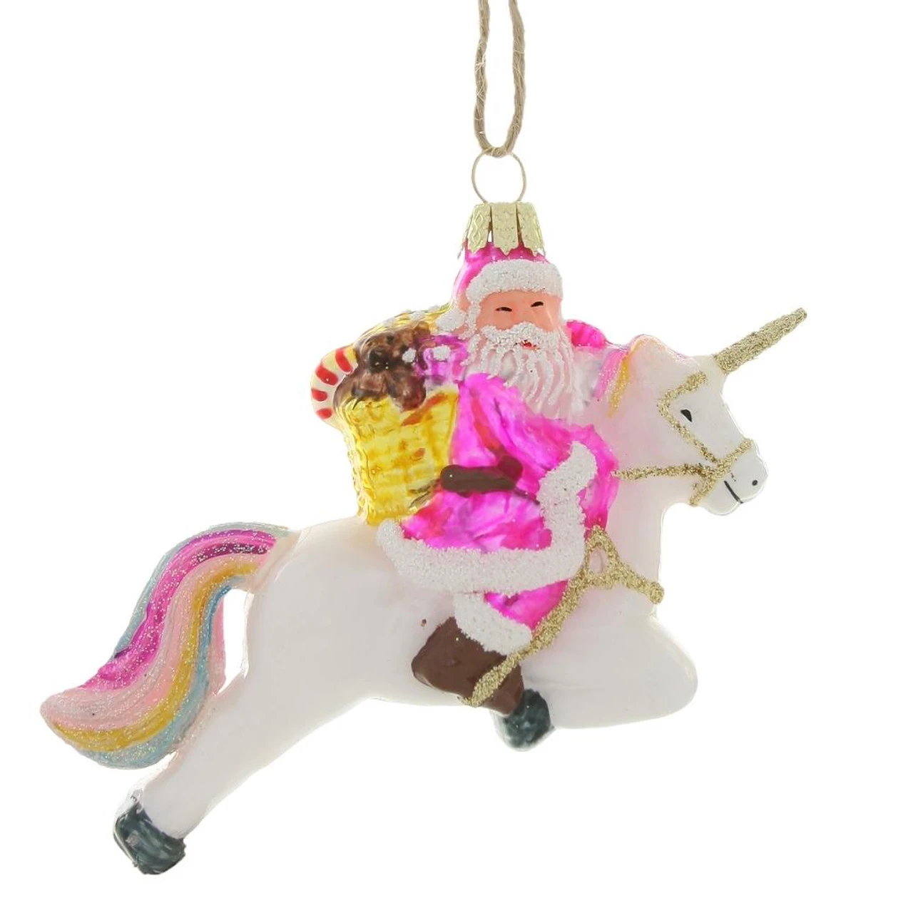 Cody Foster & Co - Pastel Magical Fantastical Xmas Santa Blown Glass Ornament 3 Cody Foster & Co - Pastel Magical Fantastical Xmas Santa Blown Glass Ornament