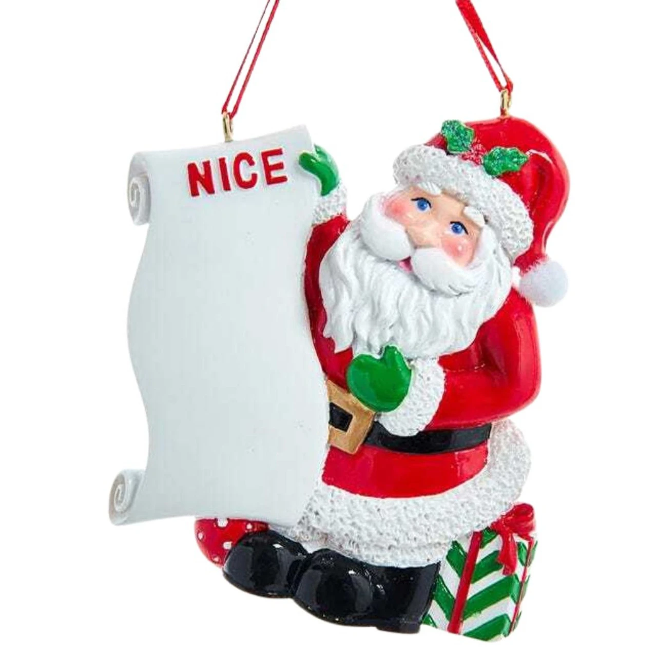 Kurt Adler Personalized Santa With Nice List Ornament 3 Kurt Adler Personalized Santa With Nice List Ornament