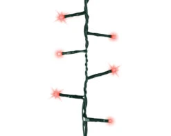 Lumineo 750 LED Red Compact Lights On Green Wire -Christmas Decoration 780944 red lights 39026.1604005767