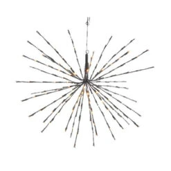 Lumineo Flashing Star Burst LED Polestar Light -Black Branches, 9 Inch Diameter