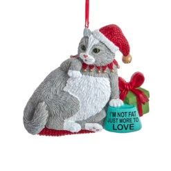 Kurt Adler 3.5" Fat Cat Christmas Ornament A2220 -Christmas Decoration A2220c 68109.1677084182