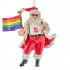 Kurt Adler 5" Rainbow Pride Santa Christmas Ornament E0755 -Christmas Decoration E0755 51231.1653396959