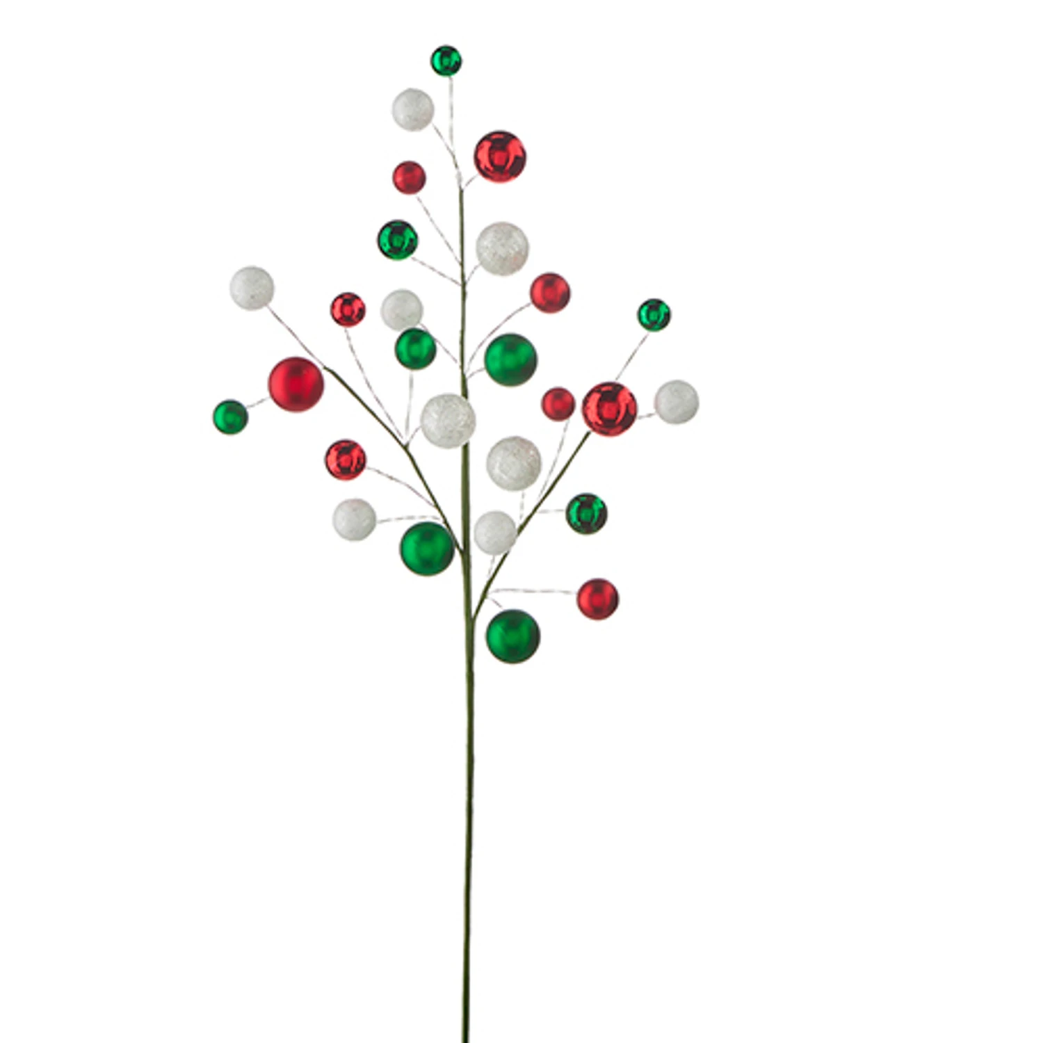 Raz 31" Red, Green, And White Ball Christmas Tree Spray F4202329 3 Raz 31" Red, Green, And White Ball Christmas Tree Spray F4202329