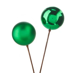 Raz 12" Set Of 2 Red, Gold, Silver Or Green Ball Ornament Christmas Tree Pick 10 Raz 12" Set Of 2 Red, Gold, Silver Or Green Ball Ornament Christmas Tree Pick -Christmas Decoration F4202558 86730.1650483954