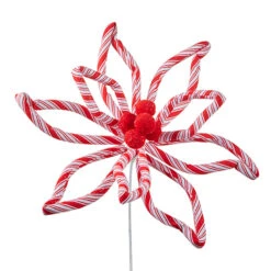 Raz 16.5" Or 24.5" Peppermint Floral Poinsettia Christmas Tree Pick -Christmas Decoration F4206721 1 71604.1650551929