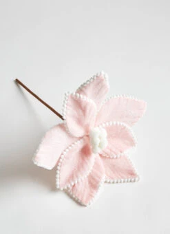 Raz 13" Pink Poinsettia Christmas Pick F4306675