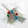 Raz 16" Snowy Pine And Multicolor Ball Ornament Christmas Tree Pick F4306722 -Christmas Decoration F4306722 39647.1686072300