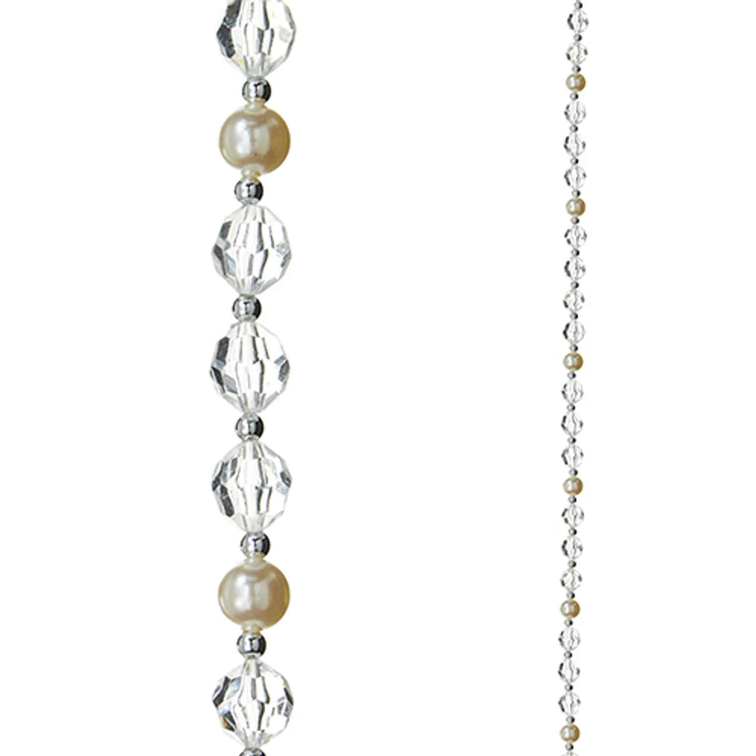 Raz 6' Crystal And Pearl Christmas Tree Garland G4216330 4 Raz 6' Crystal And Pearl Christmas Tree Garland G4216330 - Image 2