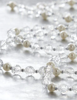 Raz 6' Crystal And Pearl Christmas Tree Garland G4216330