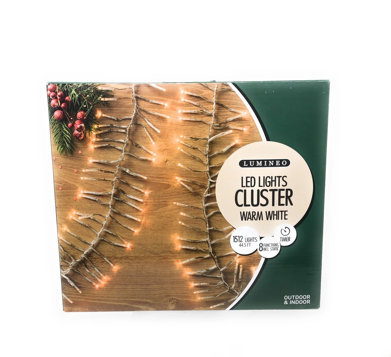 Lumineo 1512 LED Warm White Cluster Lights Transparent Wire 3 Lumineo 1512 LED Warm White Cluster Lights Transparent Wire