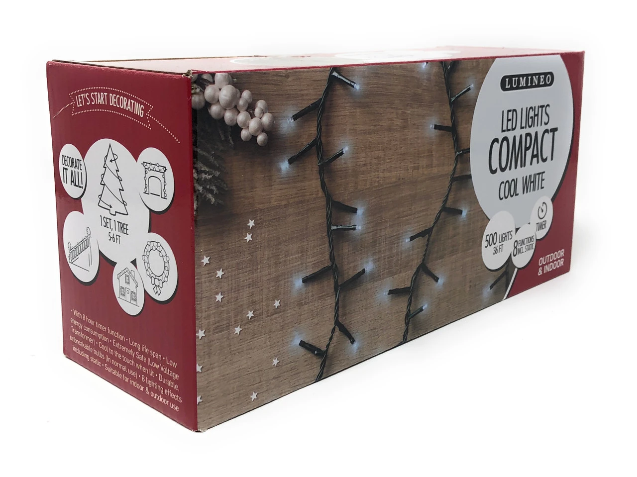 Lumineo 500 LED Cool White Compact Lights Green Wire 3 Lumineo 500 LED Cool White Compact Lights Green Wire - Image 2