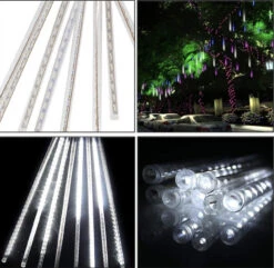 Kurt Adler Meteor Shower Snowfall Light 5 Tube Set, 90 Cool White LED Lights 8 Kurt Adler Meteor Shower Snowfall Light 5 Tube Set, 90 Cool White LED Lights -Christmas Decoration METEOR LIGHTS DONE 3 48750.1607008804