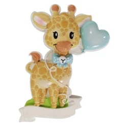 Giraffe Blue Balloon Personalized Christmas Ornament OR2236-M -Christmas Decoration OR2236 M 62555.1654026828