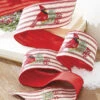 Raz 4" Ticking Stripe Cardinal Embroidered Wired Christmas Ribbon R4227725 1 Raz 4" Ticking Stripe Cardinal Embroidered Wired Christmas Ribbon R4227725 -Christmas Decoration R4227725 35405.1651091676