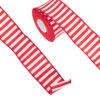 Raz 2.5" Red And White Striped Wired Christmas Ribbon R4271840 2 Raz 2.5" Red And White Striped Wired Christmas Ribbon R4271840 -Christmas Decoration R4271840 81536.1687179870