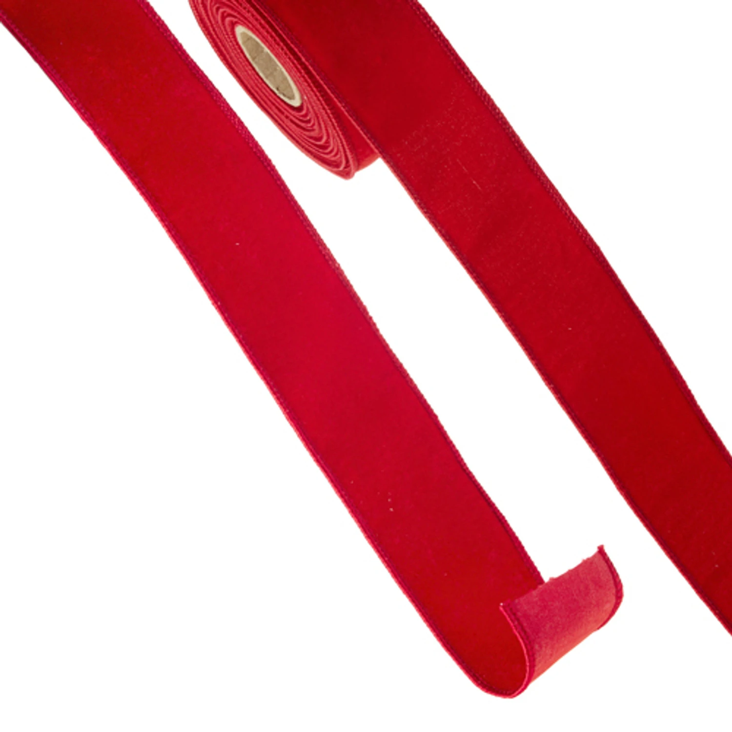 Raz 2" Red Velvet Wired Christmas Ribbon R4371753 4 Raz 2" Red Velvet Wired Christmas Ribbon R4371753 - Image 2