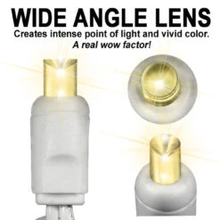 50 LED 5MM Wide Angle Warm White Lights On White Wire -Christmas Decoration WARM WHITE WIRE 2 32981.1471099321