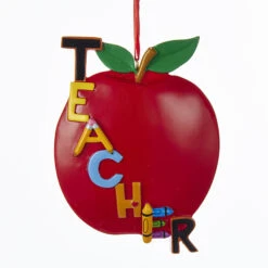 Kurt Adler 5" Teacher's Apple Personalized Christmas Ornament C6559 7 Kurt Adler 5" Teacher's Apple Personalized Christmas Ornament C6559 -Christmas Decoration api3mzrmd 68196.1646091889