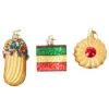Kurt Adler 2.5" Noble Gems Set Of 3 Cookies Glass Christmas Ornament NB1199 -Christmas Decoration api3wgrim 69223.1646091897