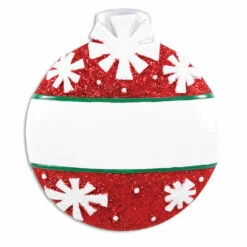 Red With Snowflakes Ball Personalized Christmas Ornament -Christmas Decoration api5ayk4u 88133.1646091897
