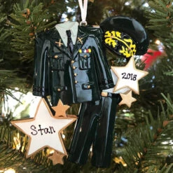 Armed Services Army Uniform Personalized Christmas Ornament