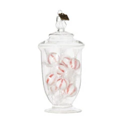 Raz Eric Cortina Clear Glass Peppermint Candy Jar Glass Christmas Ornament -Christmas Decoration apiaf6ws7 37959.1646091955
