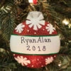 Red With Snowflakes Ball Personalized Christmas Ornament -Christmas Decoration apiaq3c0b 33048.1646091895