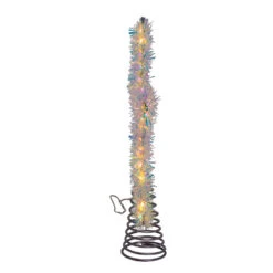 Kurt Adler 12.2" LED Lighted Warm White Silver Tinsel Star Christmas Tree Topper AD1022WW 15 Kurt Adler 12.2" LED Lighted Warm White Silver Tinsel Star Christmas Tree Topper AD1022WW -Christmas Decoration apibnuzym 42097.1646091909