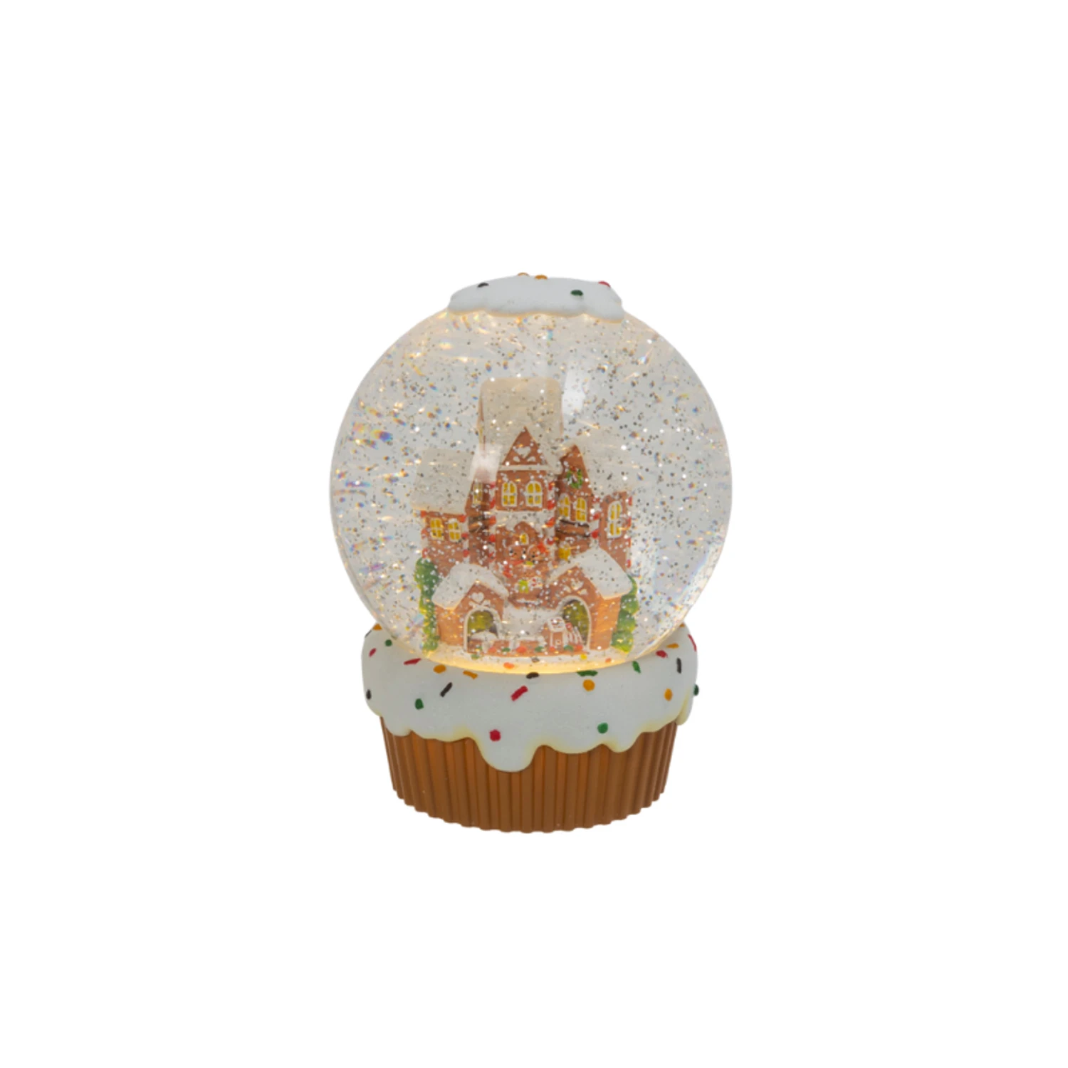 7.6" Battery Operated Gingerbread House Spinning Water Globe 2597420 5 7.6" Battery Operated Gingerbread House Spinning Water Globe 2597420 - Image 3
