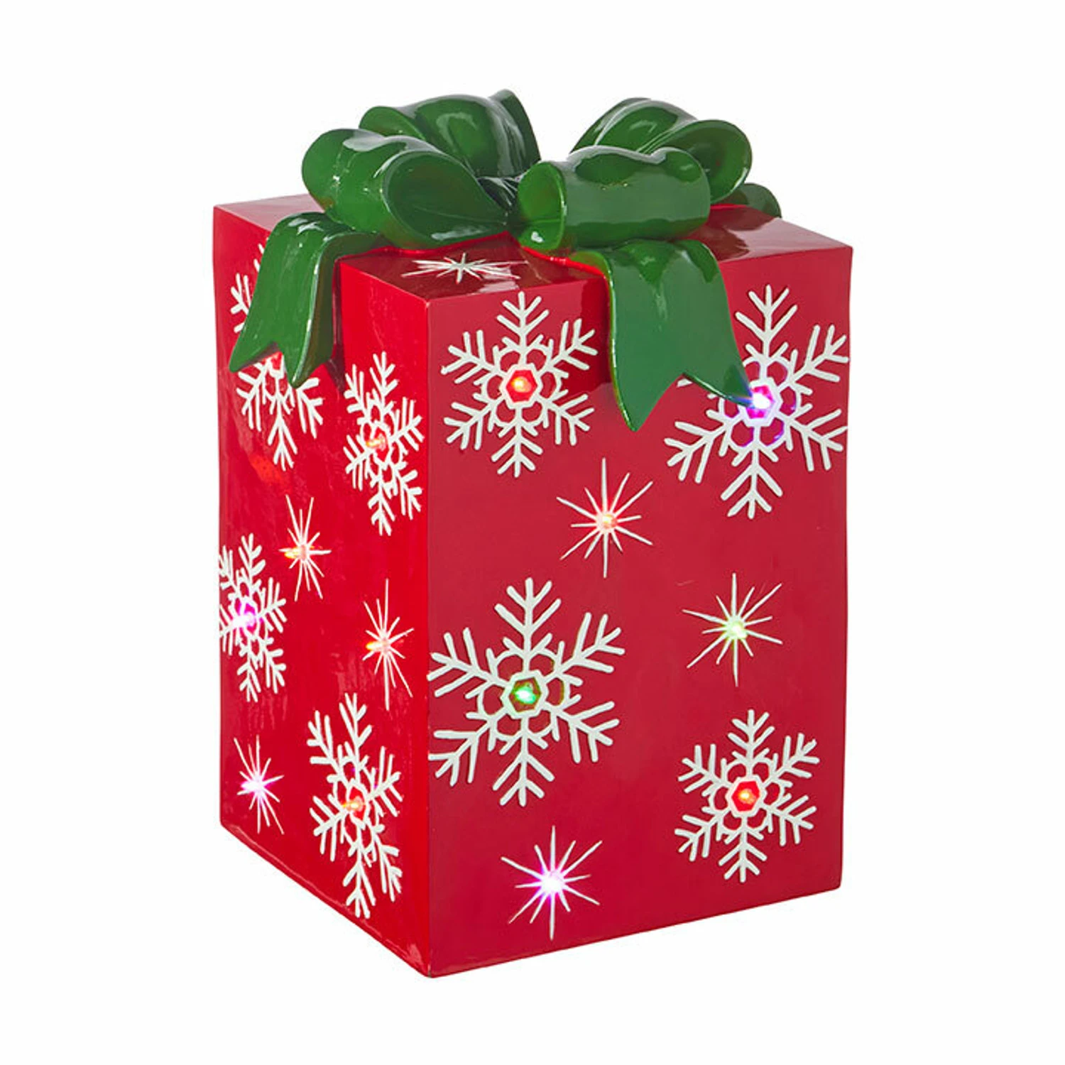 Raz 14.25" Or 21" Lighted LED Red Or Green Present Christmas Decorations 5 Raz 14.25" Or 21" Lighted LED Red Or Green Present Christmas Decorations - Image 3