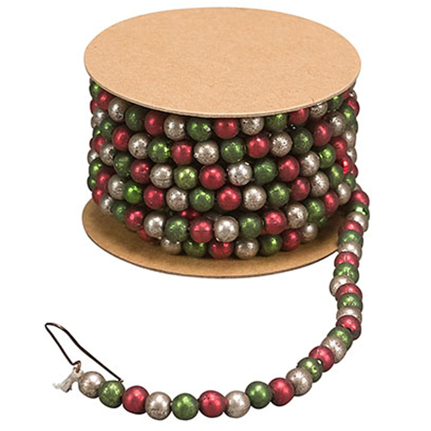 Primitives By Kathy 6' Mini Green And Red Glass Beaded Christmas Tree Garland 21843 3 Primitives By Kathy 6' Mini Green And Red Glass Beaded Christmas Tree Garland 21843