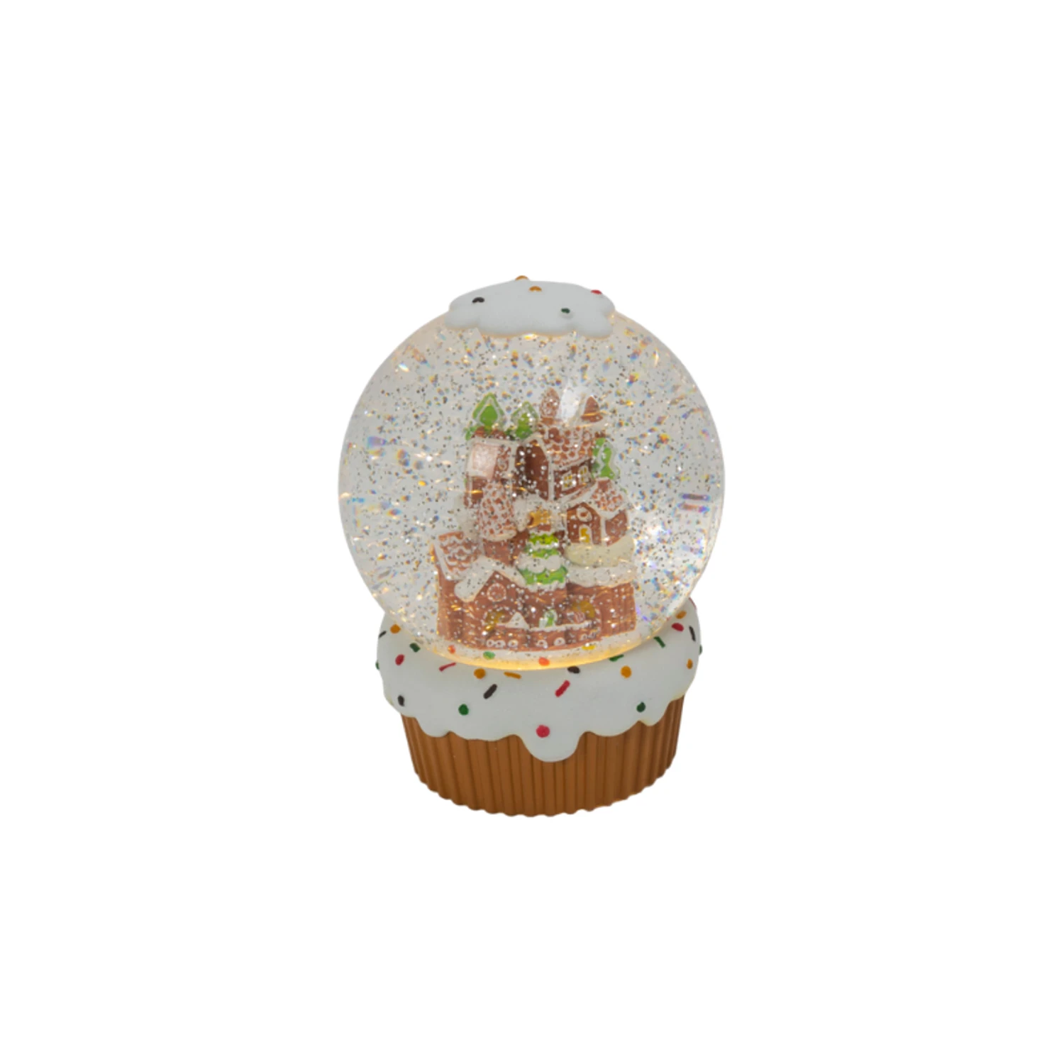 7.6" Battery Operated Gingerbread House Spinning Water Globe 2597420 4 7.6" Battery Operated Gingerbread House Spinning Water Globe 2597420 - Image 2