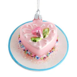 Kurt Adler 3.25" Pink Miniature Cake Glass Christmas Ornament C6374 -Christmas Decoration apihajehr 58372.1646091887