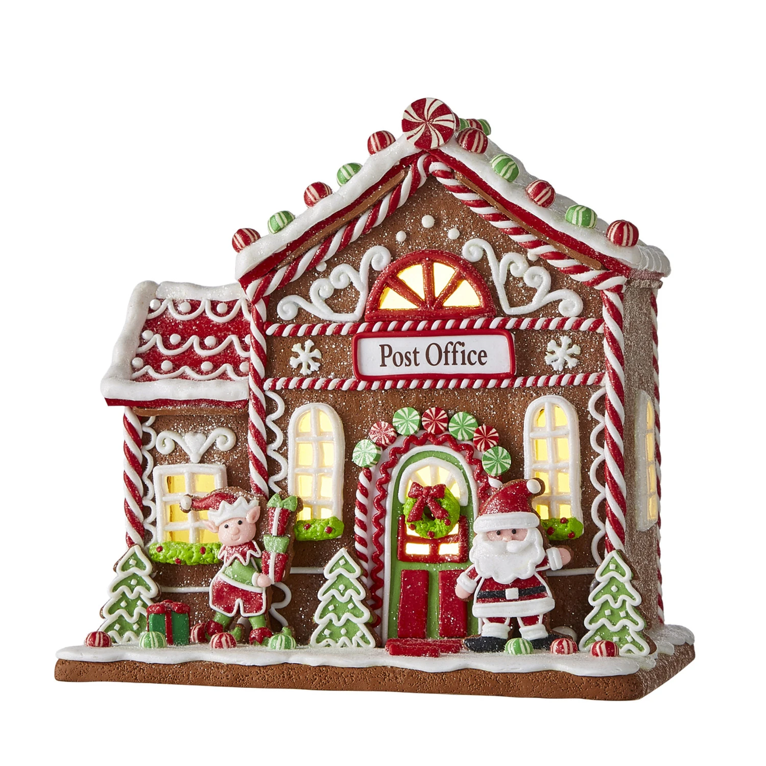 Raz Gingerbread LED Lighted Town Building Christmas Decoration 4 Raz Gingerbread LED Lighted Town Building Christmas Decoration - Image 2