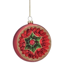 4" Red And Green Reflector Glass Ball Christmas Ornaments 9741891 -Christmas Decoration apiipotmd 93079.1646091998