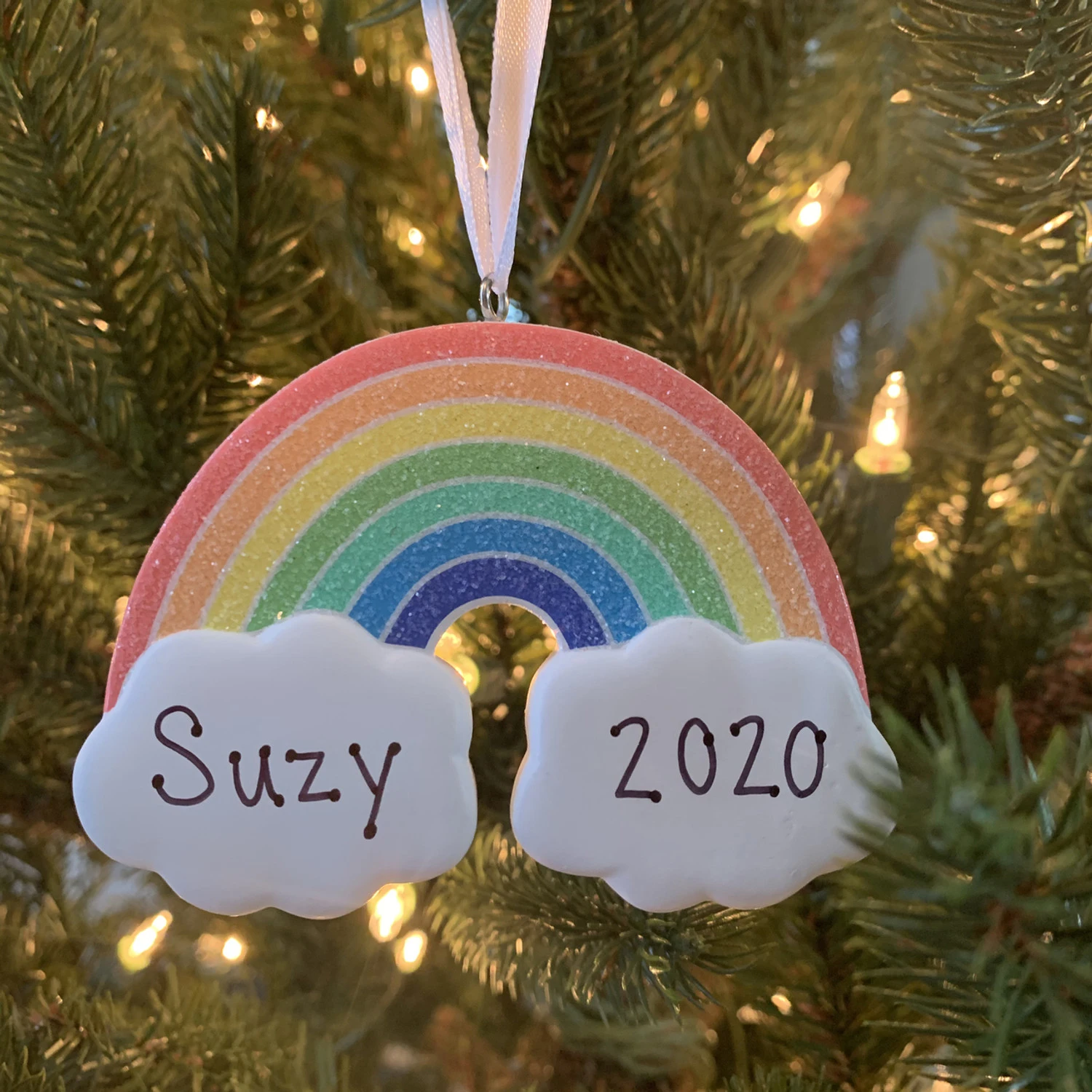 Hallmark 3.5" Rainbow Personalized Christmas Ornament 1HGO2253 4 Hallmark 3.5" Rainbow Personalized Christmas Ornament 1HGO2253 - Image 2