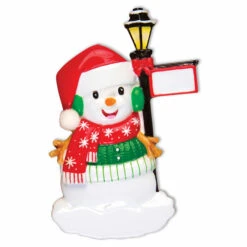 Snowman Standing By A Light Post Personalized Christmas Ornament -Christmas Decoration apikdebyx 34813.1646091882