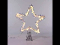 Kurt Adler 12.2" LED Lighted Warm White Silver Tinsel Star Christmas Tree Topper AD1022WW 20 Kurt Adler 12.2" LED Lighted Warm White Silver Tinsel Star Christmas Tree Topper AD1022WW -Christmas Decoration apimhewlu 45772.1646091915