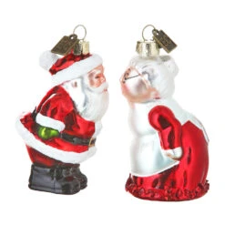 Raz 3.5" Eric Cornina Mr. And Mrs. Claus Glass Christmas Ornament 4153127 -Christmas Decoration apimo4cxd 74224.1646091878