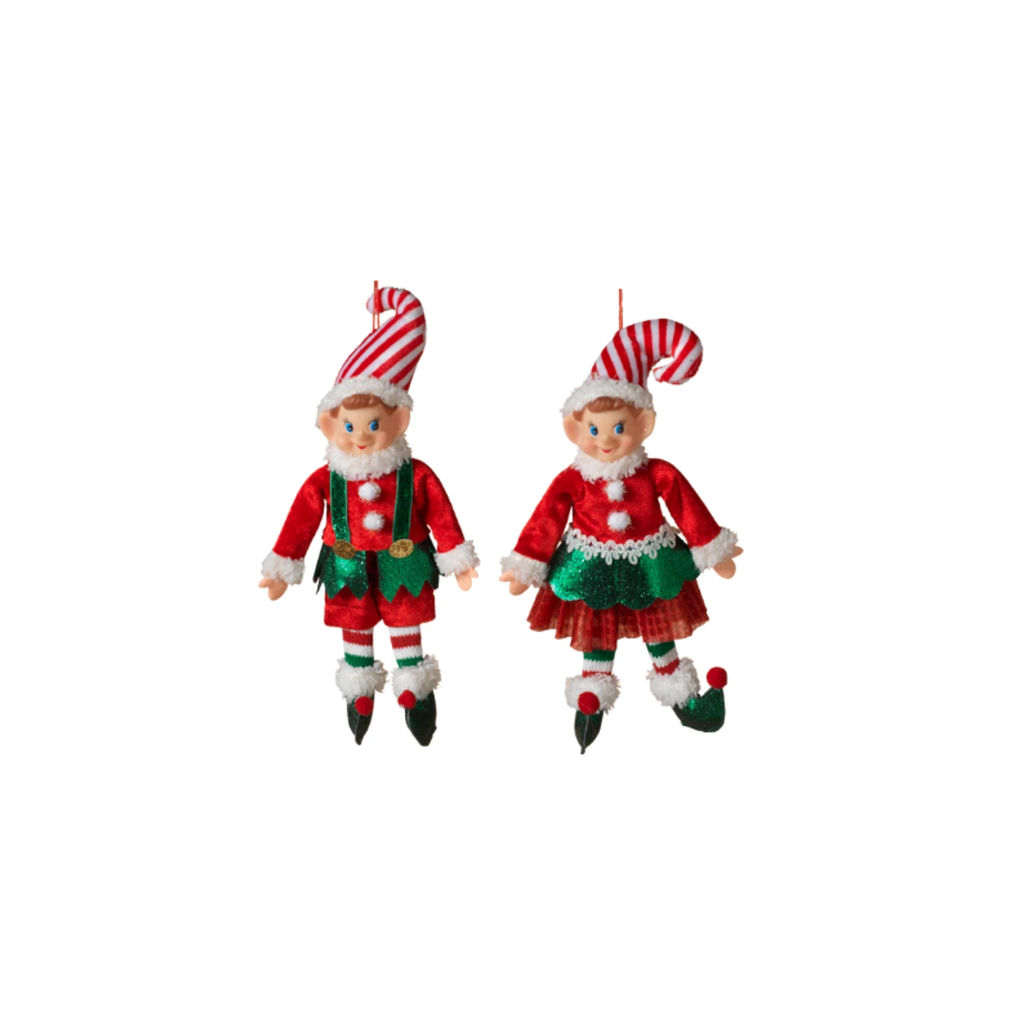 10.75" Metallic Red And White Elf Christmas Ornament 2617580 3 10.75" Metallic Red And White Elf Christmas Ornament 2617580