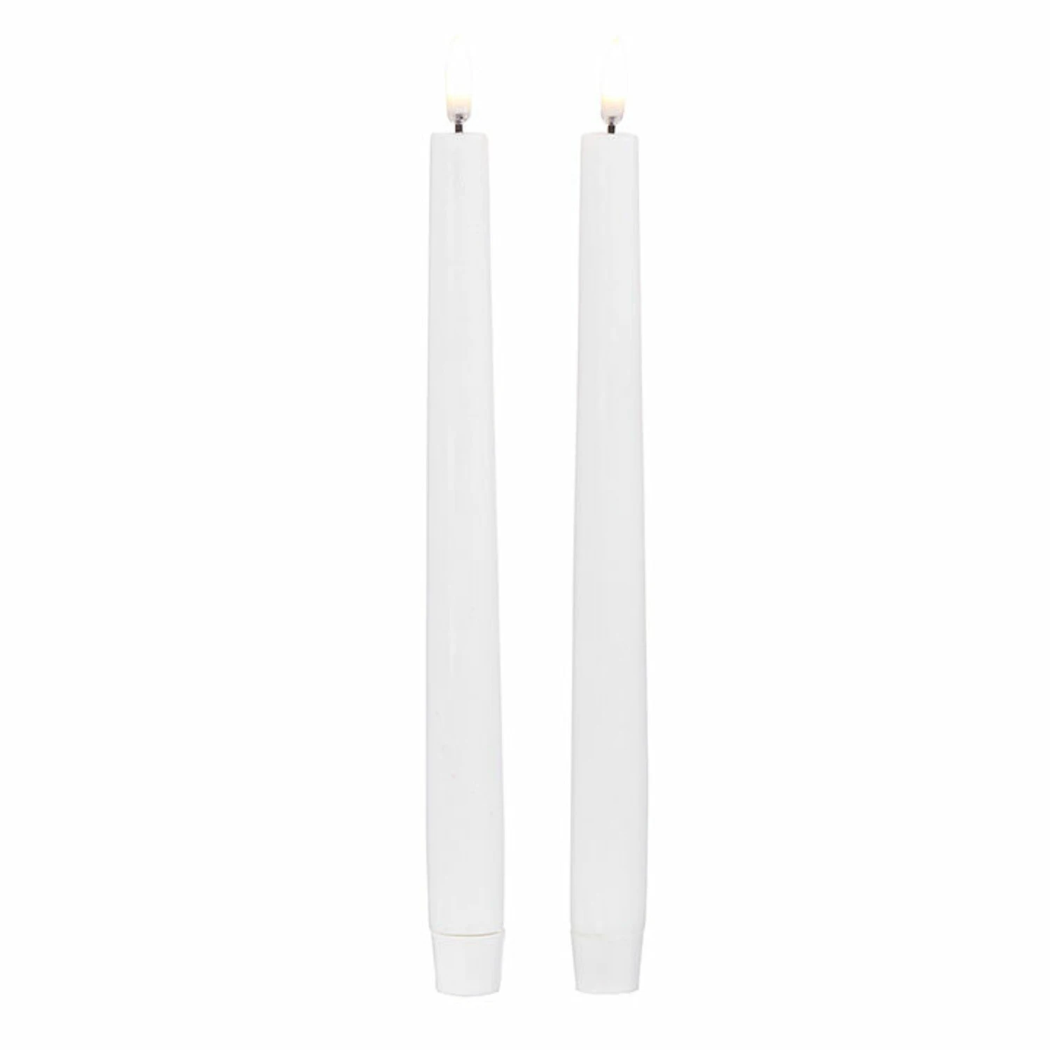 Uyuni 11" Moving Flame White Unscented Taper Candle Set Of 2 4034512 4 Uyuni 11" Moving Flame White Unscented Taper Candle Set Of 2 4034512 - Image 2