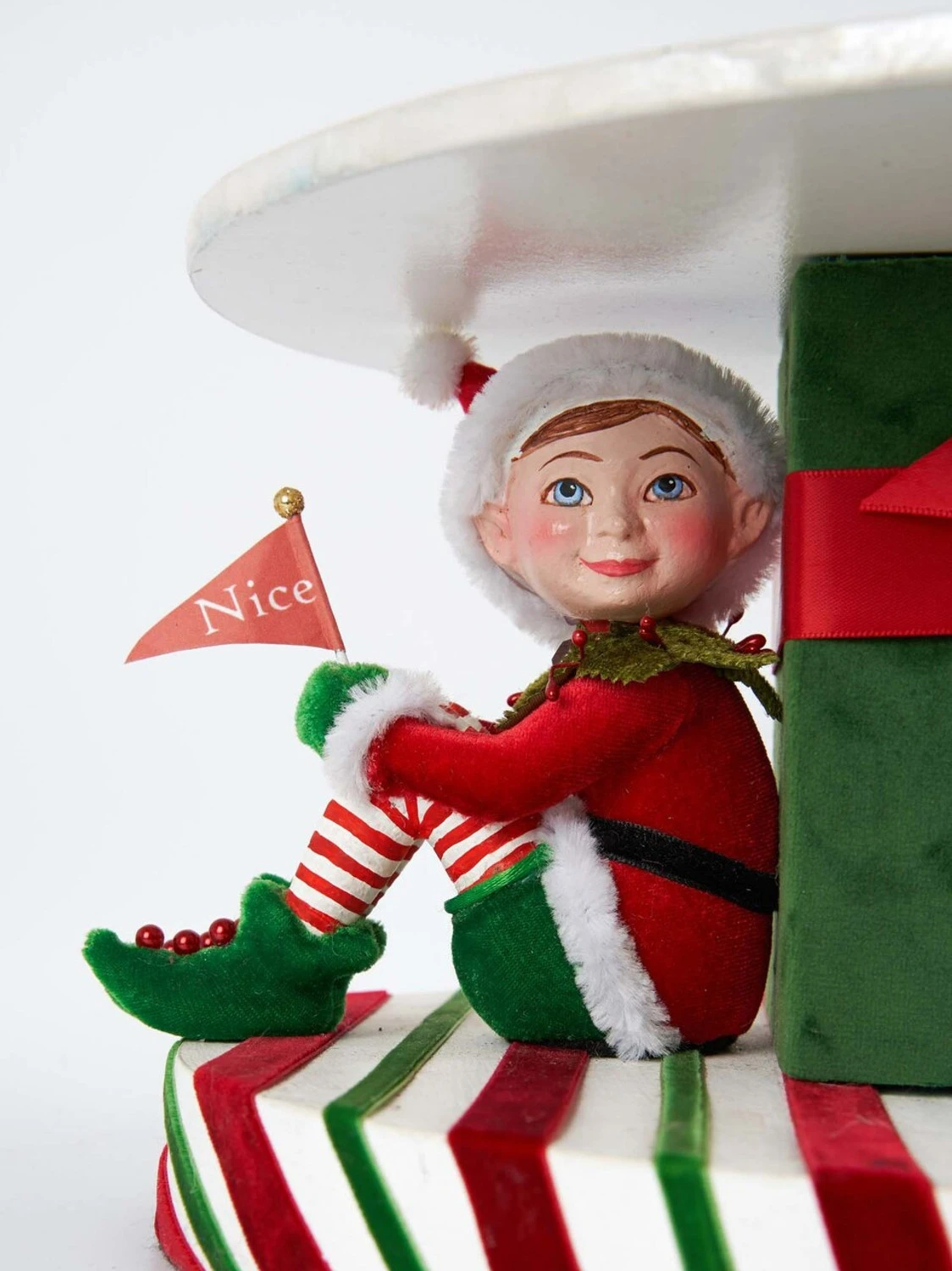 Katherine's Collection 13.25" Santa Claus Is Coming To Town Naughty And Nice Cake Stand 28-128245 5 Katherine's Collection 13.25" Santa Claus Is Coming To Town Naughty And Nice Cake Stand 28-128245 - Image 3