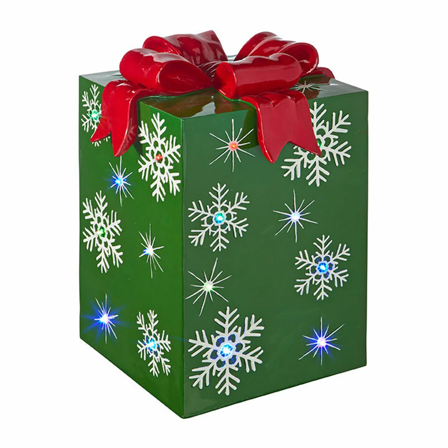 Raz 14.25" Or 21" Lighted LED Red Or Green Present Christmas Decorations 6 Raz 14.25" Or 21" Lighted LED Red Or Green Present Christmas Decorations - Image 4