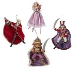 Kurt Adler 6.7" The Nutcracker Suite Set Of 4 Christmas Ornaments C7172