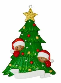 African American Christmas Tree Couple Personalized Christmas Ornament AA827-2 -Christmas Decoration apisonvtt 42823.1646091875