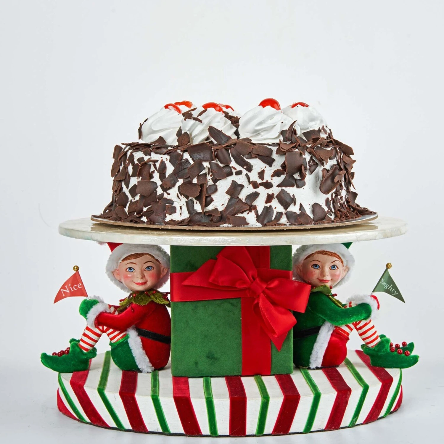Katherine's Collection 13.25" Santa Claus Is Coming To Town Naughty And Nice Cake Stand 28-128245 7 Katherine's Collection 13.25" Santa Claus Is Coming To Town Naughty And Nice Cake Stand 28-128245 - Image 5