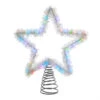 Kurt Adler 12.2" LED Lighted Silver Tinsel Star Christmas Tree Topper AD1022RGB -Christmas Decoration apiuatrqg 14543.1646091907