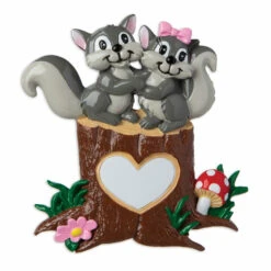 Squirrel Couple On Tree Trunk With Heart Personalized Christmas Ornament OR1890-SQ 7 Squirrel Couple On Tree Trunk With Heart Personalized Christmas Ornament OR1890-SQ -Christmas Decoration apiutkmwl 17748.1646091871