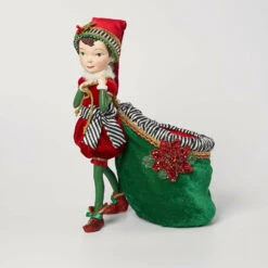 Katherine's Collection 12.5" Merry And Bright Elf With Bag Christmas Decorations 28-128276 7 Katherine's Collection 12.5" Merry And Bright Elf With Bag Christmas Decorations 28-128276 -Christmas Decoration apiwa0em3 03779.1646091889